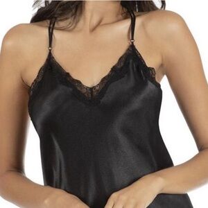 NWT Sleek Black Lace Trimmed Cami Size Medium